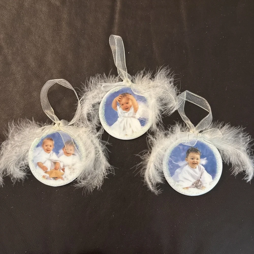 1998 Starlight Angels Set Of 3 Ornaments  NOS Baby Angels